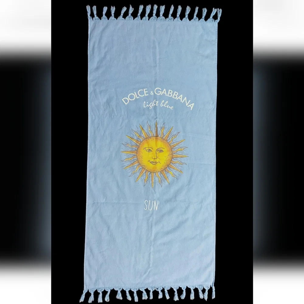 Dolce & Gabbana Light Blue Bath Towel - Blue NEW